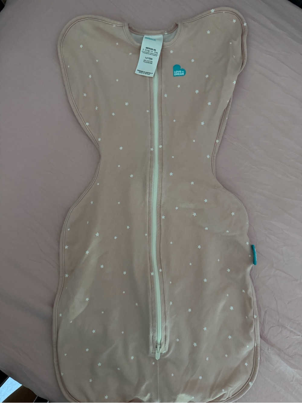 Love To Dream Pink Star Swaddle BagOne-Piece